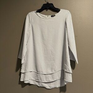 The Limited Polka Dots Layered Hem Top Size Small